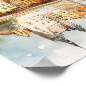 Wroclaw Polen Waterverf Schilderen Reizen Poster (Hoek)