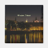 Wroclaw, Poolse foto van de cityscape, schemerlich Magneet (Voorkant)