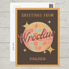 Wroclaw Stad Polen Retro Briefkaart