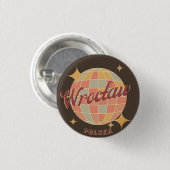 Wroclaw Stad Polen Retro Briefkaart Ronde Button 3,2 Cm (Voorkant /achterkant)
