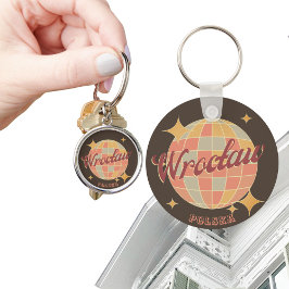 Wroclaw Stad Polen Retro Briefkaart Sleutelhanger