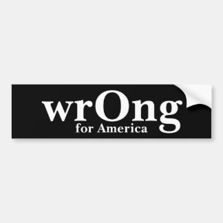 wrOng, voor Amerika - Gepersonaliseerd Bumpersticker