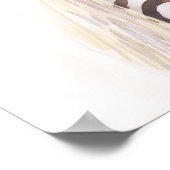 "Wrong Way" Zebra Wildlife Waterverf Poster (Hoek)