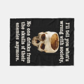 Wrong With Society - Don't Drink From Enemy Skulls Fleece Deken (Voorkant (Horizontaal))