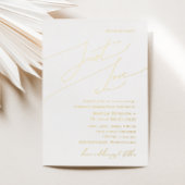 Wronkzinnig script niets Fancy gewoon liefdeshuwel Folie Uitnodiging