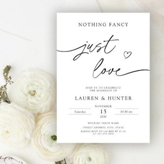 Wronkzinnig script niets Fancy gewoon liefdeshuwel Kaart