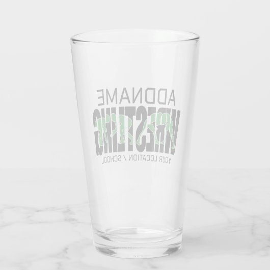 Wruiend team ADD-TEKST School Varsity Wrestler Glas (Achterkant)