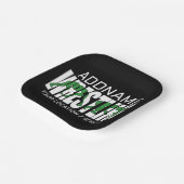 Wruiend team ADD-TEKST School Varsity Wrestler Papieren Bordje (Gebogen)