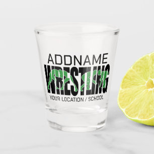 Wruiend team ADD-TEKST School Varsity Wrestler Shot Glas