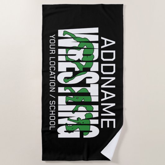 Wruiend team ADD-TEKST School Varsity Wrestler Strandlaken