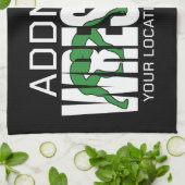 Wruiend team ADD-TEKST School Varsity Wrestler Theedoek (Gevouwen)