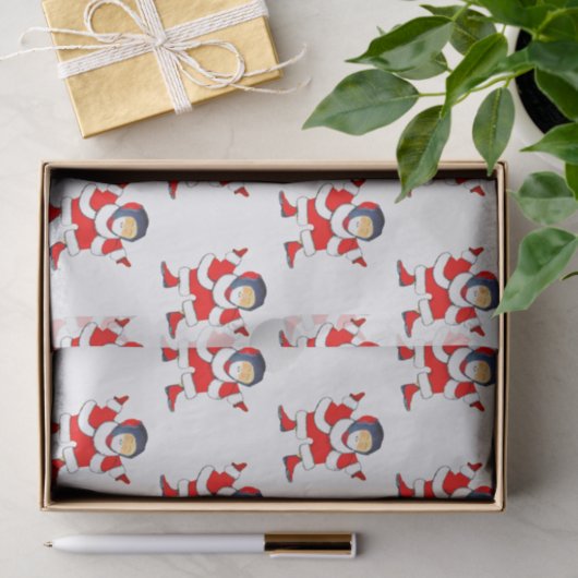 Wruiende kerstfeestdag met cadeau tissuepapier (Geschenk)