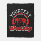 Wruing ADD NAME Grapple Champion Team Player Fleece Deken (Voorkant)