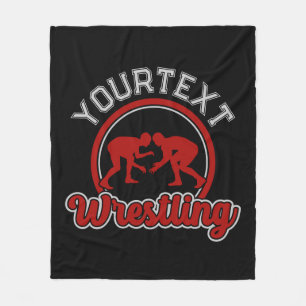 Wruing ADD NAME Grapple Champion Team Player Fleece Deken