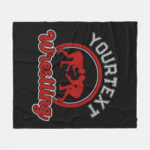 Wruing ADD NAME Grapple Champion Team Player Fleece Deken (Voorkant (Horizontaal))