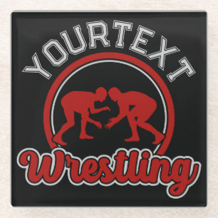 Wruing ADD NAME Grapple Champion Team Player Glazen Onderzetter