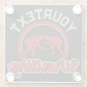 Wruing ADD NAME Grapple Champion Team Player Glazen Onderzetter (Achterkant)