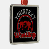 Wruing ADD NAME Grapple Champion Team Player Metalen Ornament (Rechts)