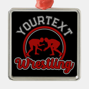 Wruing ADD NAME Grapple Champion Team Player Metalen Ornament