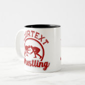 Wruing ADD NAME Grapple Champion Team Player Tweekleurige Koffiemok (Voorkant links)