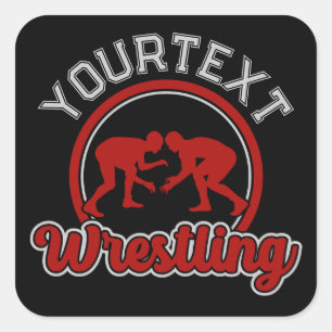 Wruing ADD NAME Grapple Champion Team Player Vierkante Sticker