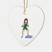 Wrustelaar - licht/rood keramisch ornament (Links)