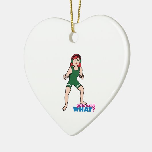 Wrustelaar - licht/rood keramisch ornament (Links)