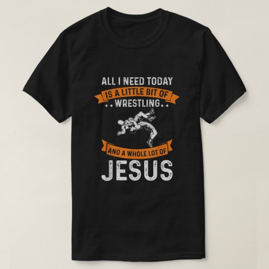 Wrusteling en Jezus Christelijke God Love Sport T-shirt (Design voorkant)