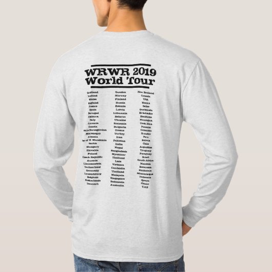 WRWR World Tour Long-hoes T-shirt (Achterkant)