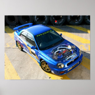 WRX Race-wagen Poster