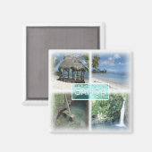 WS0013 Oceanië, Samoa, Koelkast Magneet (Voorkant / Achterkant)