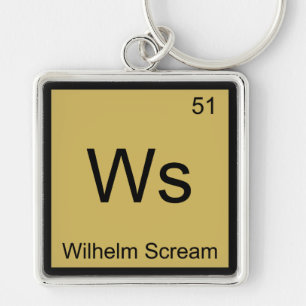 Ws - Wilhelm Scream Chemie Element Symbool T-shirt Sleutelhanger