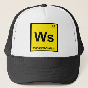 Ws - Winston-Salem North Carolina Chemisch symbool Trucker Pet