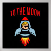 WSB NAAR MOON WallStreetBets GME AMC Poster (Voorkant)