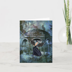 Wschile Girl Halloween Card Kaart