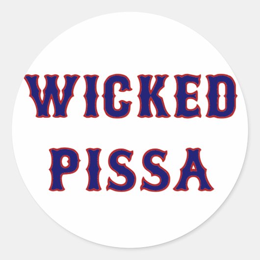 Wschop Pissa Ronde Sticker (Voorkant)