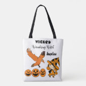 Wschopende zwerfgetuige gepersonaliseerd Halloween Tote Bag (Achterkant)