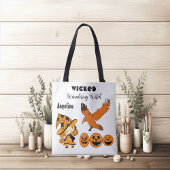 Wschopende zwerfgetuige gepersonaliseerd Halloween Tote Bag
