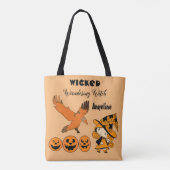 Wschopende zwerfgetuige gepersonaliseerd Halloween Tote Bag (Achterkant)