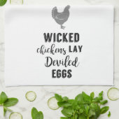 Wschoppen kippen Lay Deviled Eggs Kitchen Towel Theedoek (Gevouwen)