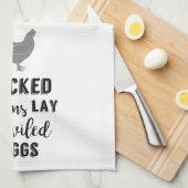 Wschoppen kippen Lay Deviled Eggs Kitchen Towel Theedoek (Quarter Fold)