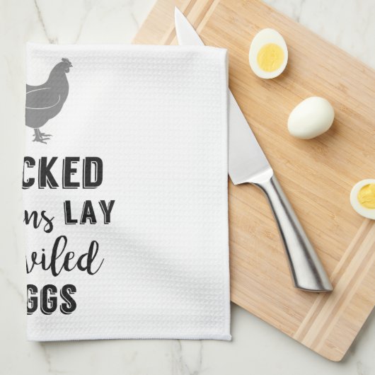 Wschoppen kippen Lay Deviled Eggs Kitchen Towel Theedoek (Quarter Fold)