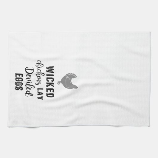 Wschoppen kippen Lay Deviled Eggs Kitchen Towel Theedoek (Horizontaal)