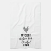 Wschoppen kippen Lay Deviled Eggs Kitchen Towel Theedoek (Verticaal)