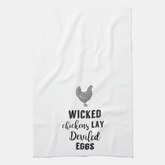Wschoppen kippen Lay Deviled Eggs Kitchen Towel Theedoek (Verticaal)