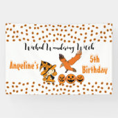 Wschoppen Wandering Witch Halloween Jack Birthday  Spandoek (Horizontaal)