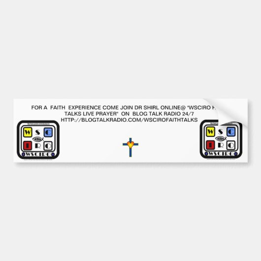 WSCIRO FAITH PRAYER BUMPERSTICKER LEVEN (Voorkant)