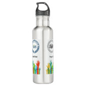 WSF/ICS-US Veel Handen - Mission Bottle Waterfles (Achterkant)