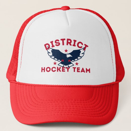 WSH D.C. Sport "District Hockey Team" Trucker Hat Trucker Pet (Voorkant)
