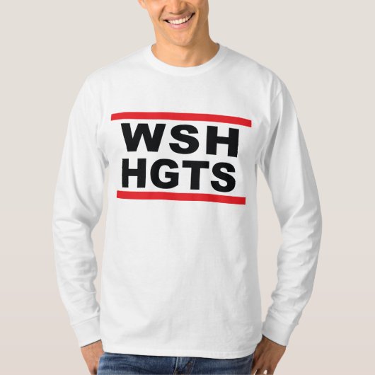 WSH HGTS Hip Hop Long hoes t-shirt (Voorkant)